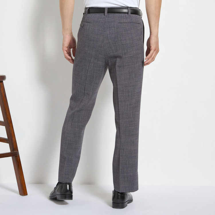 ジョンピアース 【冷感プリント！氷撃】【JOHN PEARSE White】【春夏】1タックパンツ/グレー/ULTRA MOVE/ウエストムーブ仕様/※裾上げ必要 グレー中間