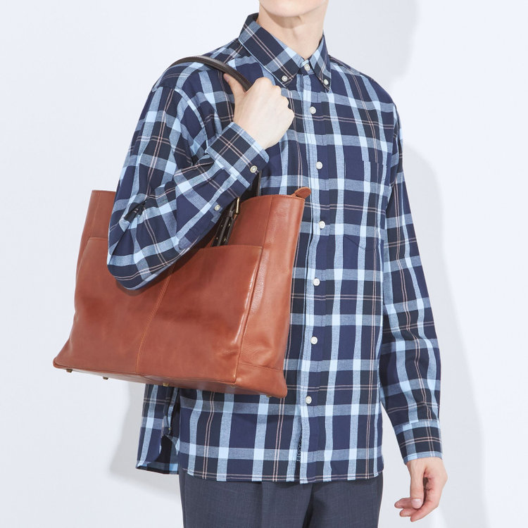 【LYLE&SCOTT】【長袖】ボタンダウンカジュアルシャツ/ネイビー×チェック