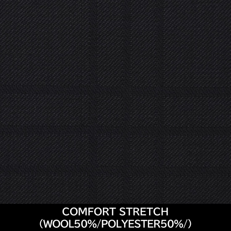 ジョンピアース 【パターンオーダー】【JOHN PEARSE WHITE 4釦1掛ダブル】【秋冬】スーツ/COMFORT STRETCH/ネイビー×チェック(WOOL50% POLYESTER50%) ネイビー系(紺)