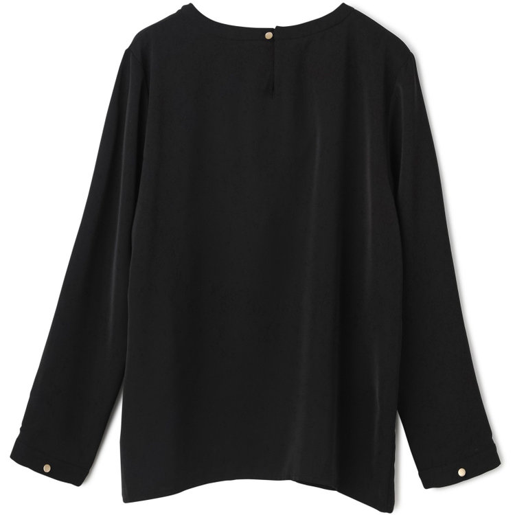 ＥＮＧＬＩＳＨ ＧＩＲＬ 【english girl by J.P./9分袖】ラウンドネックピンタックブラウス/ブラック 黒