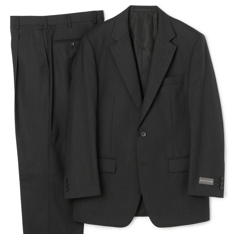 【Donato Vinci】【秋冬】2釦シングルスーツ ショートタック/グレー×ジョーゼットストライプ /REAL GRAY /NEW ZEALAND WOOL/※裾上げ必要