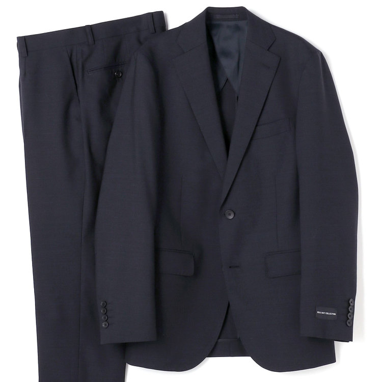 ＪＰ コンフォート 【JOHN PEARSE comfort】【春夏】2釦シングルスーツ ショートタック/ネイビー/REAL NAVY/NEW ZEALAND WOOLSHOWER CLEAN/SustainaBee Wool/※裾上げ必要 紺中間