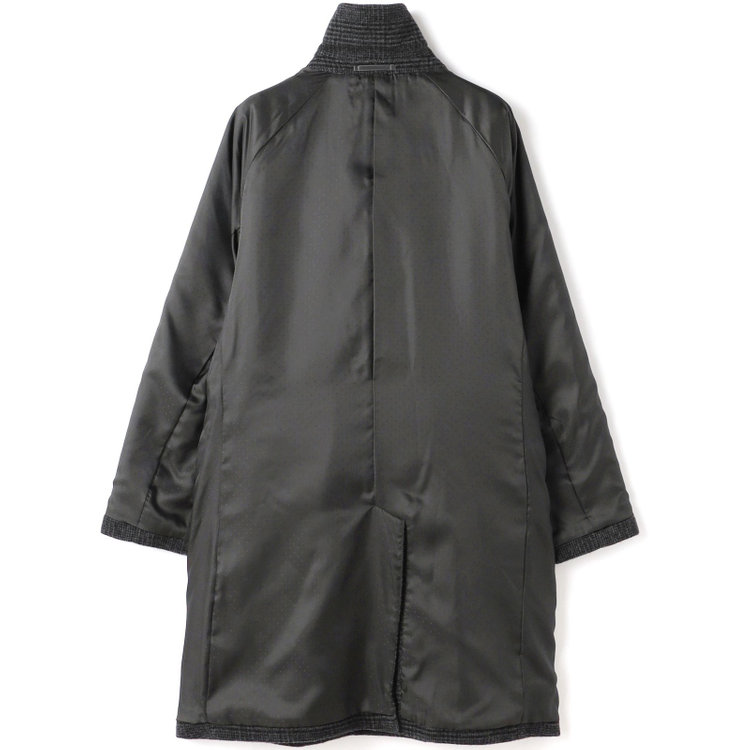 ソノタ（KONAKA用） 【KANSAIMAN collection】ウールブレンド シングルラグランバックベルトコート/グレー×チェック/RE:NEWOOL グレー中間
