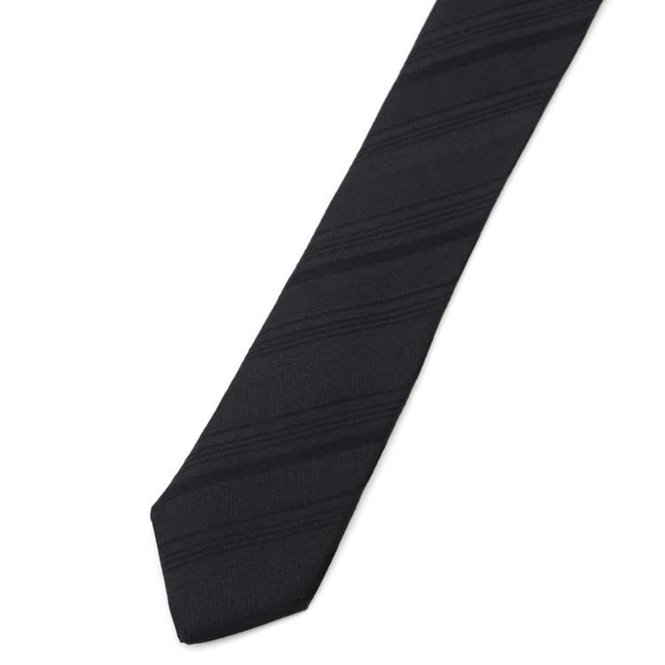 ジョンピアース 【JOHN PEARSE White】【お葬式】シルクフォーマルネクタイ8.0㎝幅/ブラック×シャドーストライプ 黒