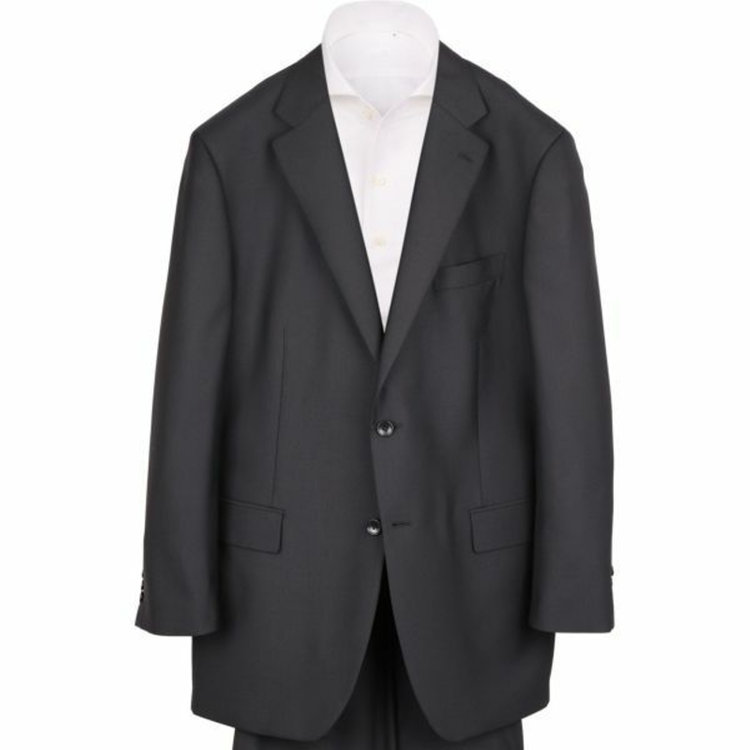 KONAKA　アウトレット 【WEB限定/OUTLET/汚れ・キズ等有】【TRUE TOP】【年間】2釦シングルスーツ 1タック/ブラック×ソリッド ブラック系(黒)