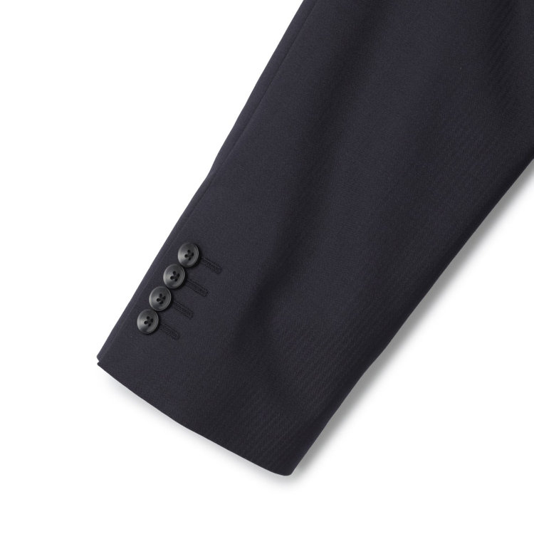 ＪＰセレクトライン 【JOHN PEARSE Black SELECT LINE】【春夏】2釦シングルスーツ/ネイビー×シャドーストライプ/SHOWER CLEAN/※裾上げ必要 紺中間