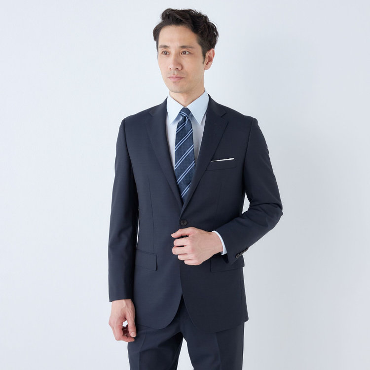 ドナートヴィンチウォモ 【THE 神 SUIT】【Donato Vinci Italy UOMO】【春夏】2釦シングルスーツ 0タック/ネイビー/NEW ZEALAND WOOL SUPER170'S/※裾上げ必要 紺中間
