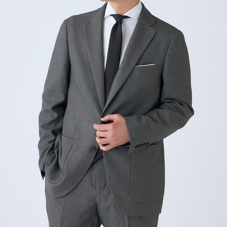 ハイスペックモーション 【HIGH SPEC MOTION】【春夏】ポリエステル2釦シングルジャケット/グレー グレー濃色