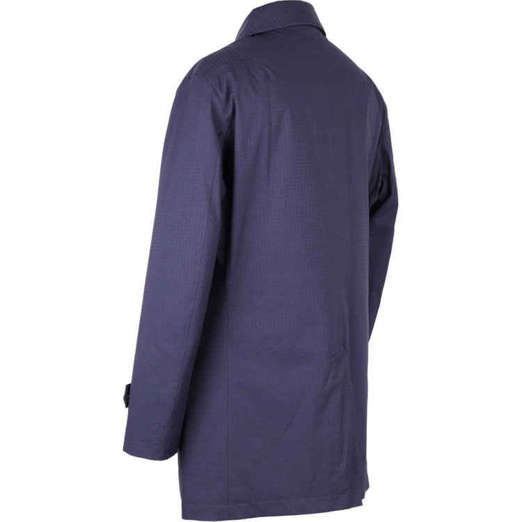 ＪＰ コンフォート 【JOHN PEARSE comfort/MIZUNO】シャツステンカラーコート/ネイビー×ハウンドトゥース/発熱 BREATH THERMO/動きやすさ Dynamotion Fit ネイビー系(紺)