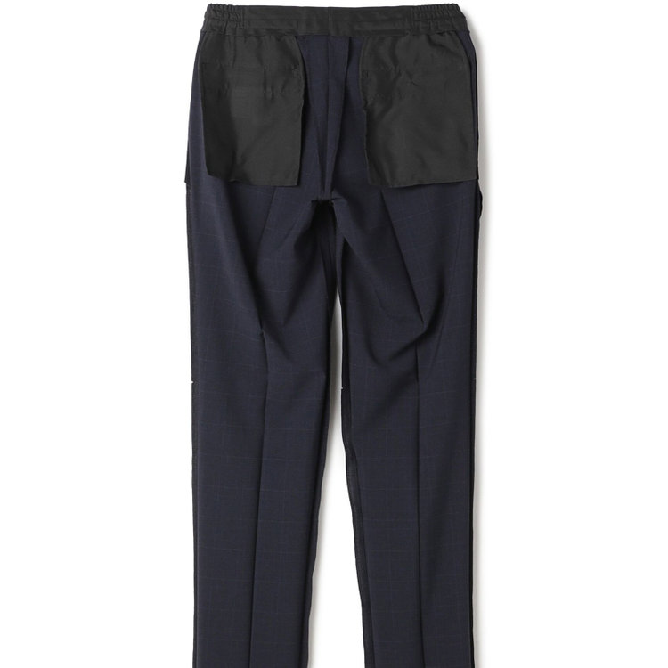 KONAKA　アウトレット 【WEB限定/OUTLET/汚れ・キズ等有】【JOHN PEARSE comfort】【春夏】2釦シングルスーツ ショートタック/ネイビー×チェック/ULTRA MOVE/TRABEST/ウエストシャーリング仕様/ウォッシャブル/ストレッチ/※裾上げ必要 紺中間