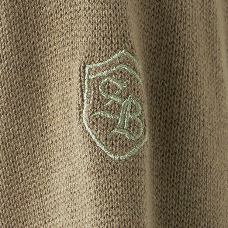 スタンリーブラッカ 【stanley blacker new york】【秋冬】モックネックニット/カーキ 黄淡色