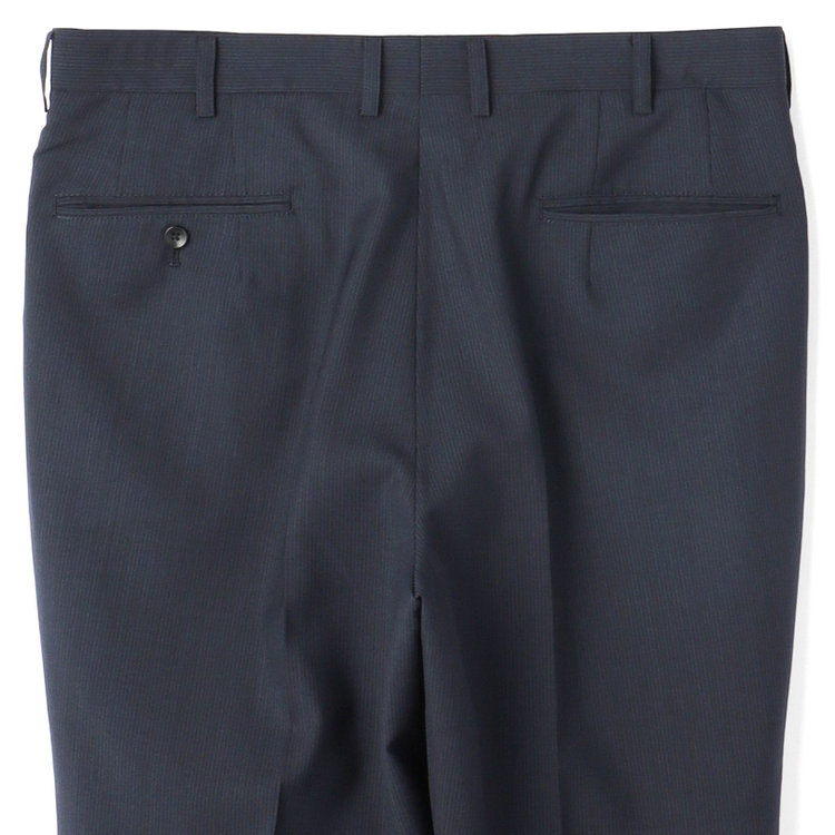 ドナートヴィンチ 【Donato Vinci Italy】【春夏】スペアパンツ付き/ 2釦シングルスーツ 1タック/ネイビー×シャドーストライプ/ULTRA LIGHT SPEC※裾直し必要 紺中間