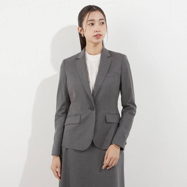 【Diana】【秋冬】ジャケット/グレー/ウォッシャブル＆ストレッチ