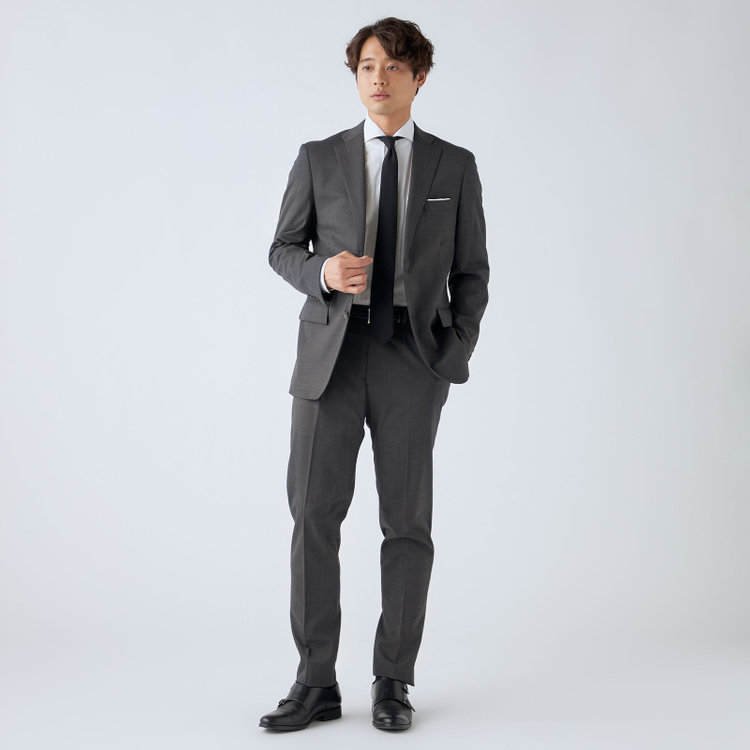 ＪＰ コンフォート 【ULTRA MOVE CROSS】【JOHN PEARSE comfort】【年間】2釦シングルジャケット/グレー×ハウンドトゥース グレー中間