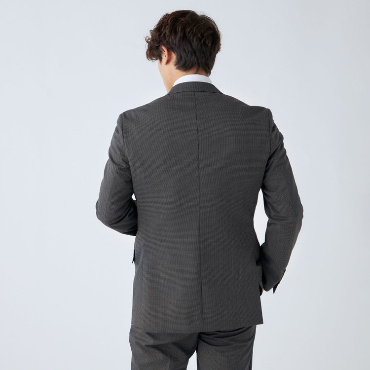 ＪＰ コンフォート 【ULTRA MOVE CROSS】【JOHN PEARSE comfort】【年間】2釦シングルジャケット/グレー×ハウンドトゥース グレー中間