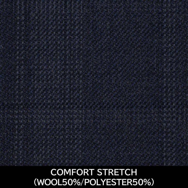 ジョンピアース 【パターンオーダー】【JOHN PEARSE WHITE 4釦1掛ダブル】【秋冬】スーツ/COMFORT STRETCH/ネイビー×チェック(WOOL50% POLYESTER50%) ネイビー系(紺)