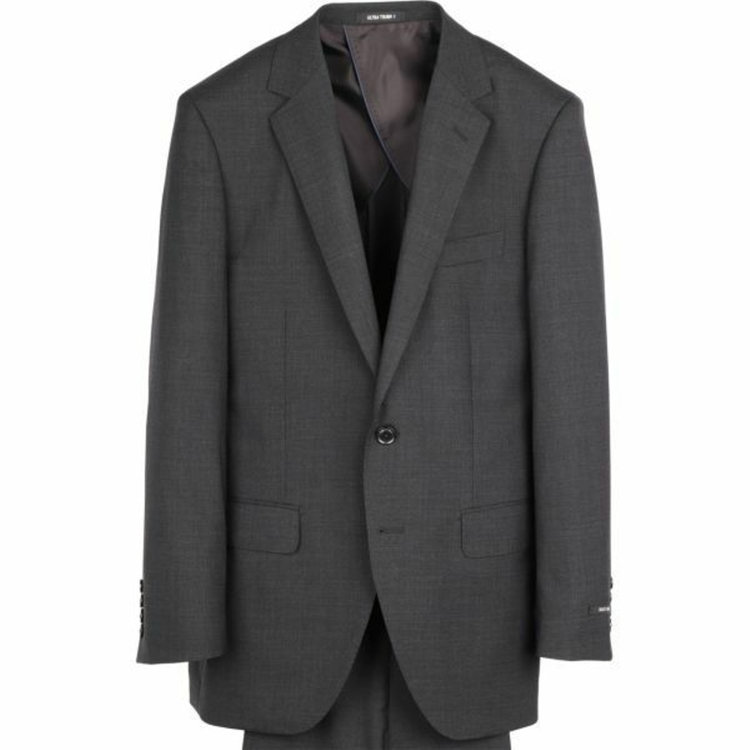 ＪＰセレクトライン 【JOHN PEARSE Black SELECT LINE】【年間】2釦シングルスーツ 0タック/ダークグレー×ソリッド/ULTRA TOUGH S/SHOWER CLEAN グレー系(灰)