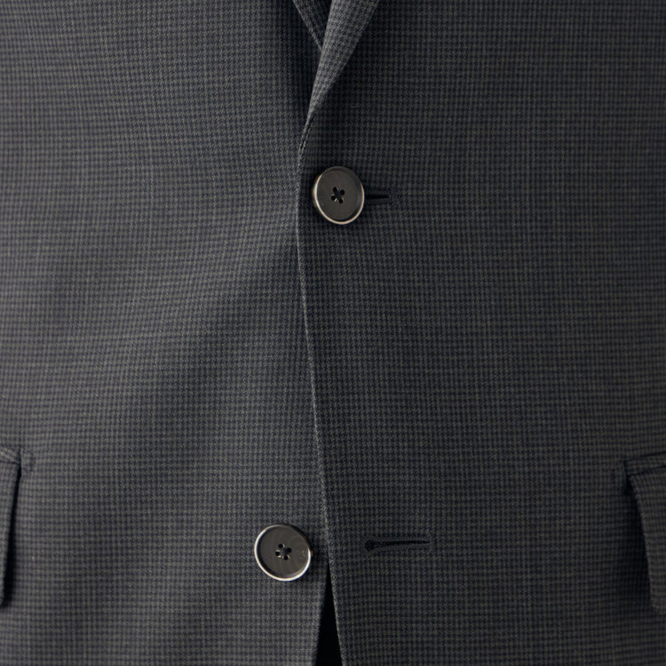 ＪＰ コンフォート 【ULTRA MOVE CROSS】【JOHN PEARSE comfort】【年間】2釦シングルジャケット/グレー×ハウンドトゥース グレー中間