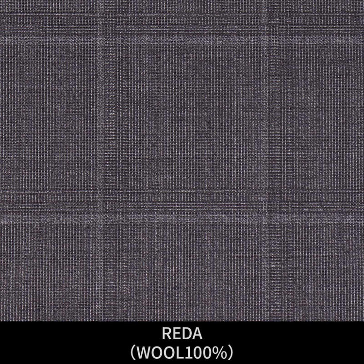 ジョンピアース 【パターンオーダー】【JOHN PEARSE WHITE 4釦1掛ダブル】【春夏】スーツ/REDA/グレー×チェック(WOOL100%) グレー系(灰)