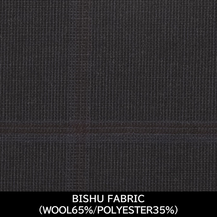 ジョンピアース 【パターンオーダー】【JOHN PEARSE WHITE 4釦1掛ダブル】【春夏】スーツ/BISHU FABRIC/ネイビー×チェック(WOOL65%/POLYESTER35%) ネイビー系(紺)