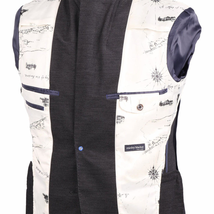 スタンリーブラッカ 【stanley blacker】【秋冬】2釦シングルジャケット/ブラック×コーデュロイ ブラック系(黒)