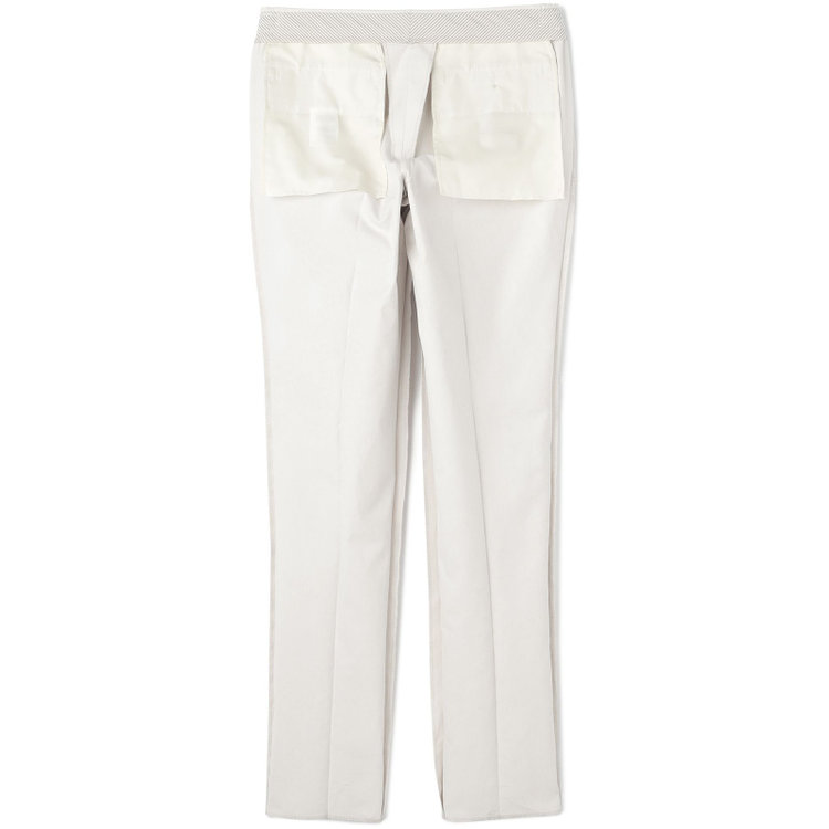 スタンリーブラッカ 【stanley blacker new york】【春夏】1タックストレッチパンツ/ホワイト/ウエストシャーリング仕様/※裾上げ必要 オフホワイト