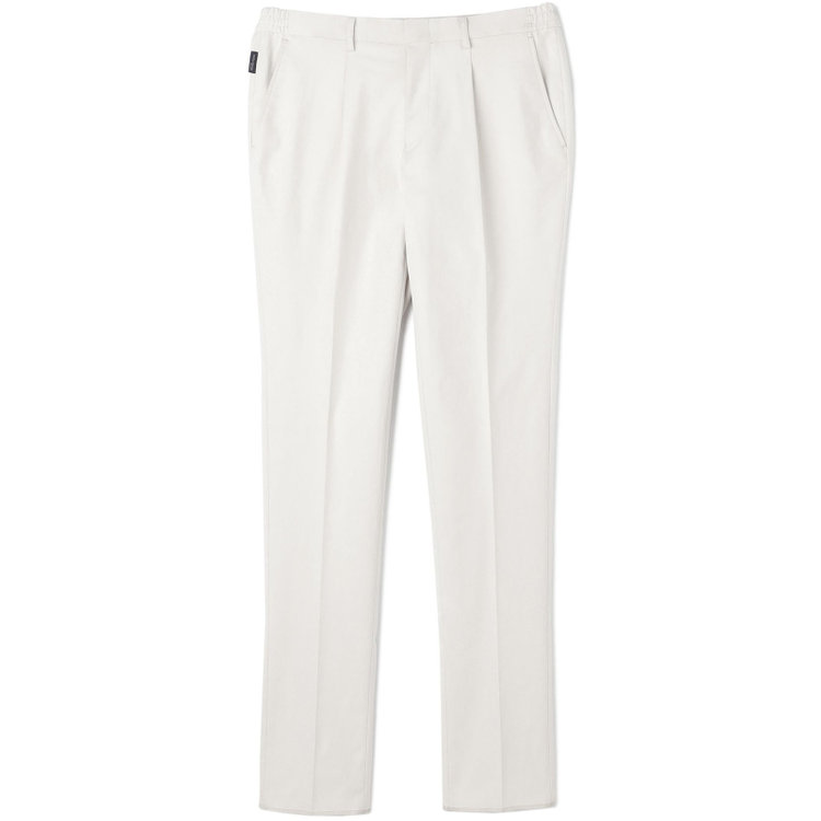 スタンリーブラッカ 【stanley blacker new york】【春夏】1タックストレッチパンツ/ホワイト/ウエストシャーリング仕様/※裾上げ必要 オフホワイト