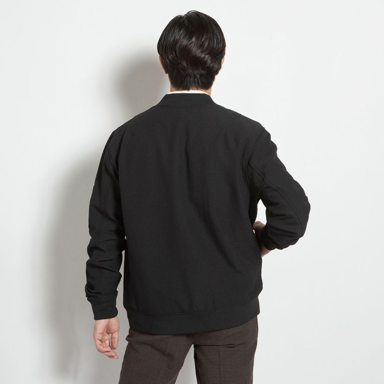 スタンリーブラッカ 【stanley blacker new york】シアサッカー MA-1/ブラック 黒