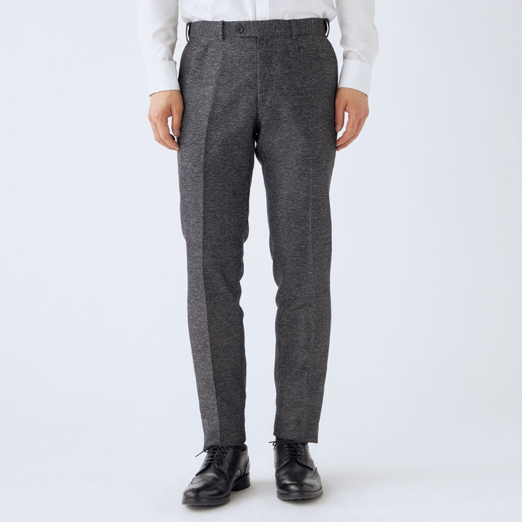 ＪＰ コンフォート 【JOHN PEARSE comfort navy】【春夏】機能性ポリエステル ショートタックパンツ/ブラック/ウエストムーブ仕様/ULTRA MOVE/※裾上げ必要 黒