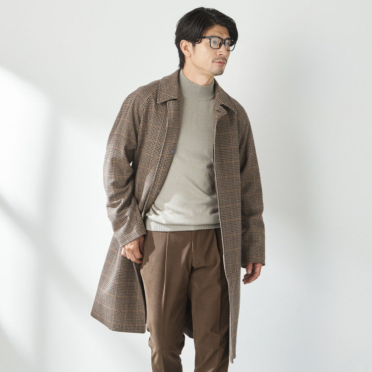 スタンリーブラッカ 【stanley blacker new york】【秋冬】リサイクルウールバルカラーコート 黄淡色