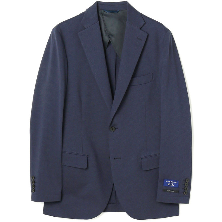 ＪＰ コンフォート 【JOHN PEARSE comfort navy】【春夏】機能性ポリエステル素材 2釦シングルジャケット/ネイビー/ULTRA MOVE/RIRANCHA/ウォッシャブル 紺濃色