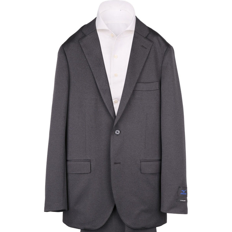 ＪＰ コンフォート 【JOHN PEARSE comfort】【秋冬】2釦シングルスーツ ショートタック/グレー×ソリッド/ULTRA MOVE/BREATH THERMO/ウォッシャブル/MIZUNO グレー系(灰)