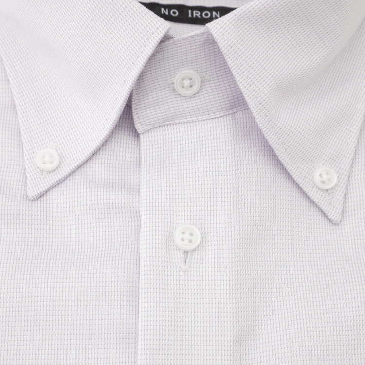 ドナートヴィンチウォモ 【Donato Vinci Italy Uomo】【スタイリッシュ】ボタンダウンワイシャツ/グレー×ドビー/「ULTRA MOVE COTTON」ノーアイロン・ストレッチ・コットン100% グレー中間