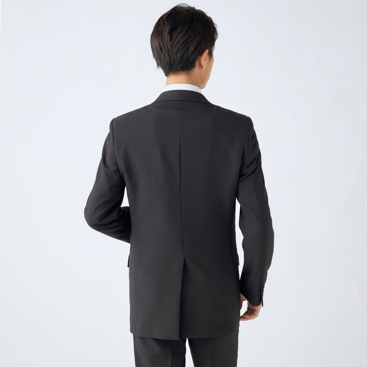 ハイスペックモーション 【HIGH SPEC MOTION】【年間】2釦シングルスーツ 0タック/ブラック/ウォシャブル/※裾上げ必要 黒