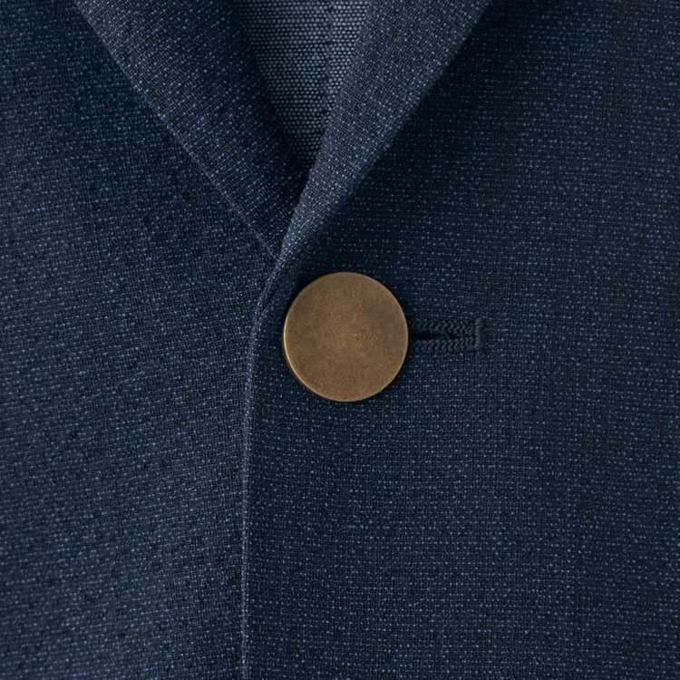 スタンリーブラッカ 【stanley blacker new york】【春夏】2釦シングルジャケット/ネイビー/ストレッチ＆サッカー 紺濃色