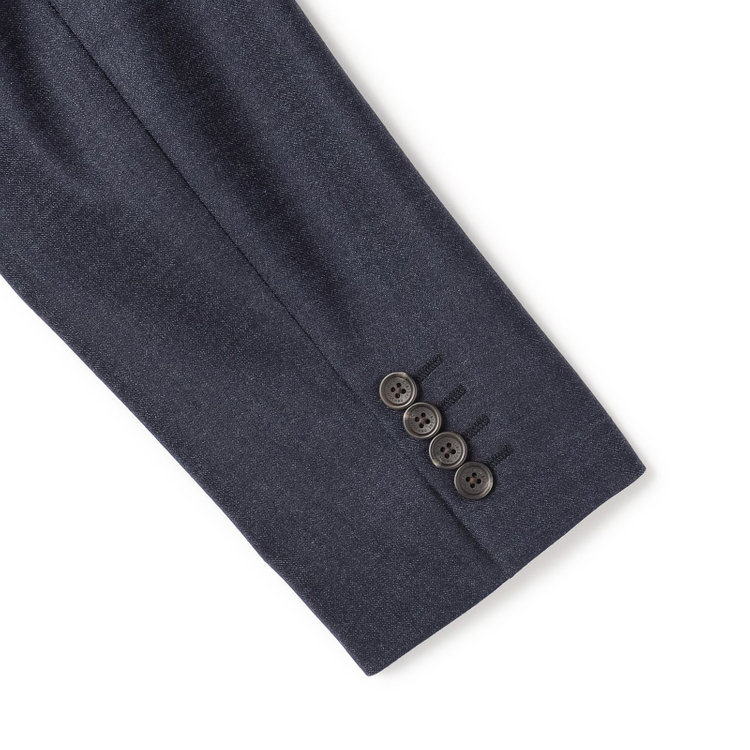 スタンリーブラッカ 【stanley blacker new york】【秋冬】2釦シングルデニムルックセットアップジャケット/ネイビー 紺濃色