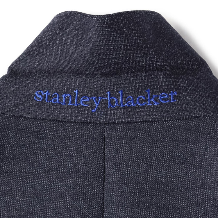 スタンリーブラッカ 【stanley blacker new york】【秋冬】2釦シングルデニムルックセットアップジャケット/ネイビー 紺濃色