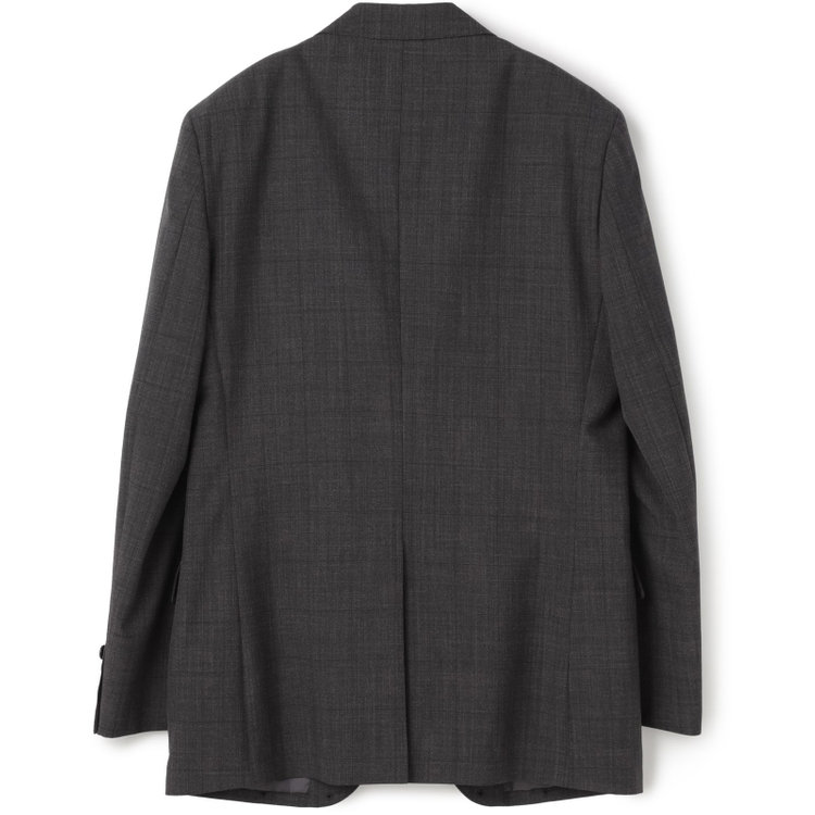 ＪＰセレクトライン 【JOHN PEARSE Black SELECT LINE】【春夏】スペアパンツ付き/2釦シングルスーツ/グレー×ウィンドペン/SHOWER CLEAN/※裾上げ必要 グレー濃色