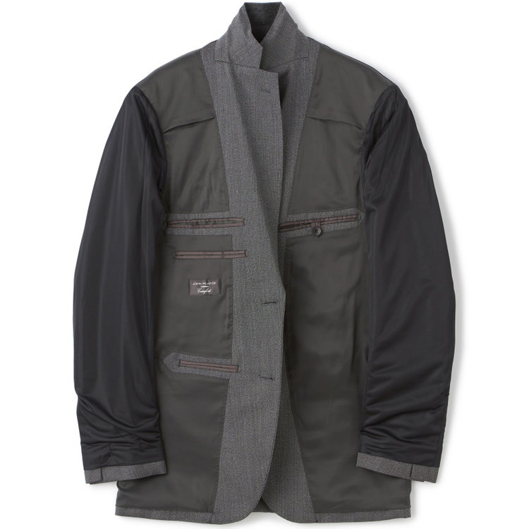 ＪＰ コンフォート 【JOHN PEARSE comfort】【年間】2釦シングルスリーピーススーツ ショートタック/グレー/ウォッシャブル/※裾上げ必要 グレー中間