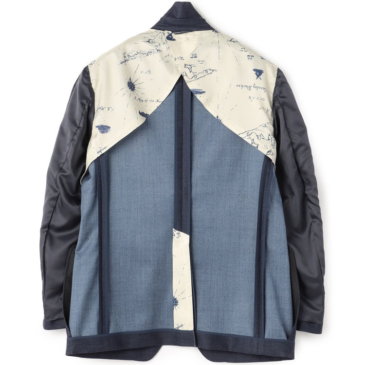 スタンリーブラッカ 【stanley blacker new york】【秋冬】2釦シングルデニムルックセットアップジャケット/ネイビー 紺濃色