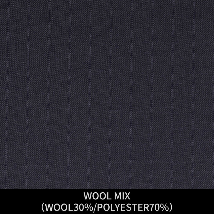 ジョンピアース 【パターンオーダー】【JOHN PEARSE WHITE 4釦1掛ダブル】【秋冬】スーツ/WOOL MIX/ネイビー×ストライプ(WOOL30%/POLYESTER70%) ネイビー系(紺)