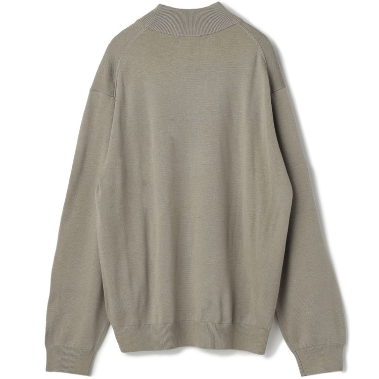 スタンリーブラッカ 【stanley blacker new york】【長袖】モックネックニット/グレージュ グレー淡色