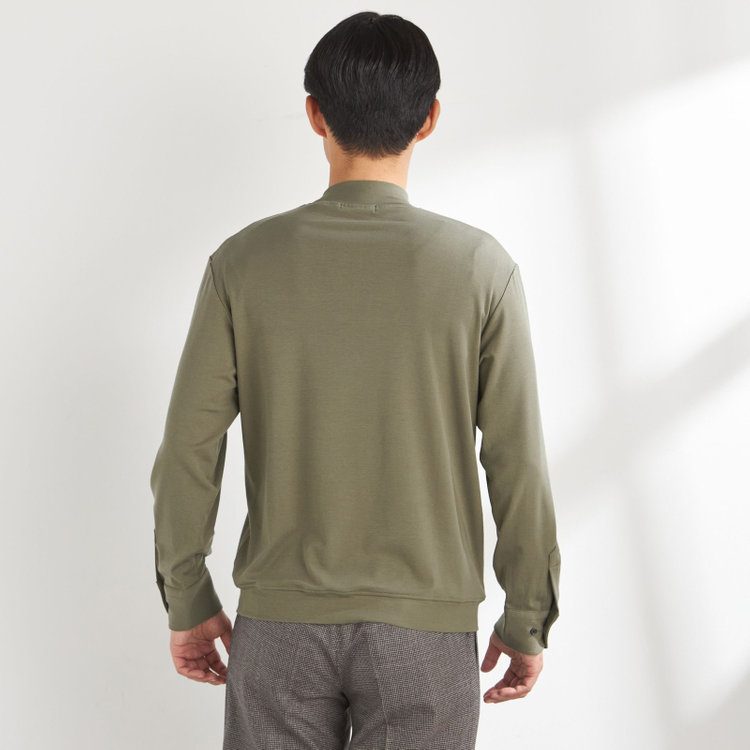 カンサイマン 【KANSAIMAN Collection】【長袖】 ドレスカフニット/カーキ 黄淡色