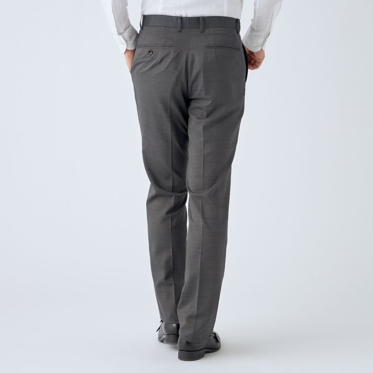 ＪＰセレクトライン 【JOHN PEARSE Black SELECT LINE】【春夏】2釦シングルスーツ/グレー×ストライプ/SHOWER CLEAN グレー中間