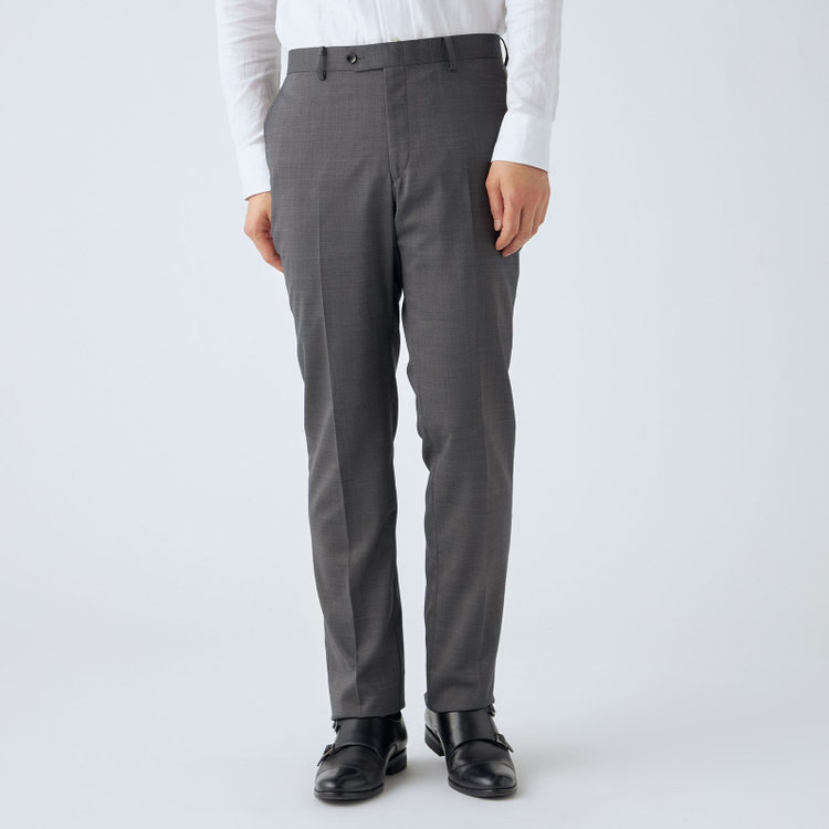 ＪＰセレクトライン 【JOHN PEARSE Black SELECT LINE】【春夏】2釦シングルスーツ/グレー×ストライプ/SHOWER CLEAN グレー中間