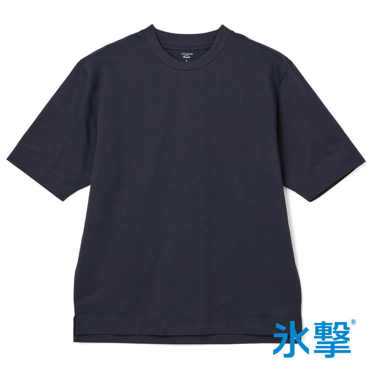 【JHON PEARSE comfort】【半袖】Tシャツ/グレー/ クルーネック/ 酷暑対策Tシャツ「FREEZETECH 氷撃」冷感PRINT