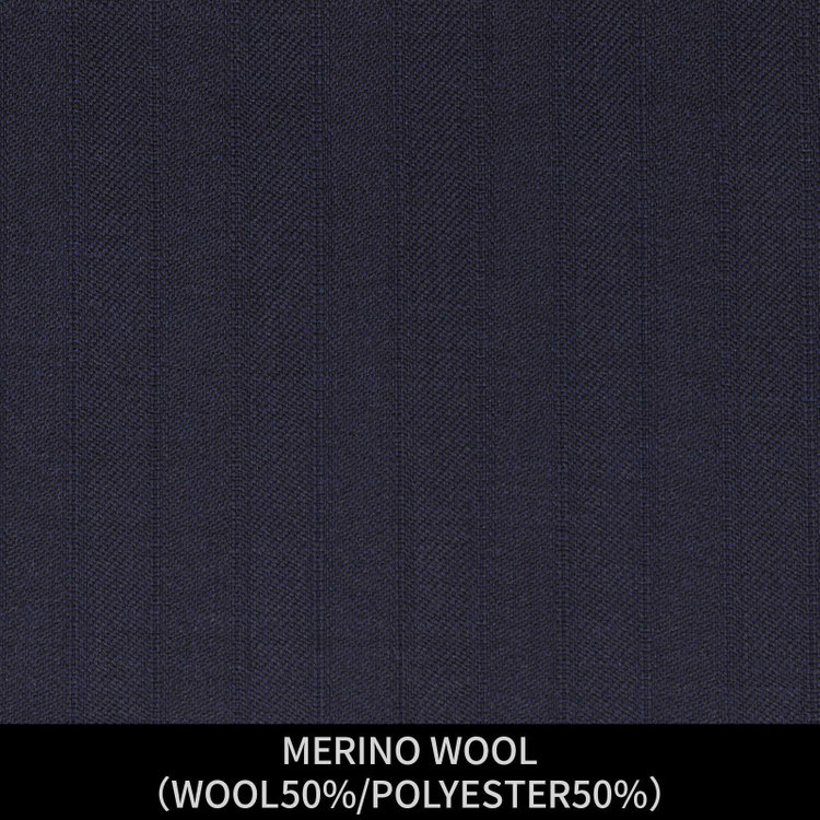 ジョンピアース 【パターンオーダー】【JOHN PEARSE WHITE 4釦1掛ダブル】【秋冬】スーツ/MERINO WOOL/ネイビー×シャドーストライプ(WOOL50%/POLYESTER50%) ネイビー系(紺)