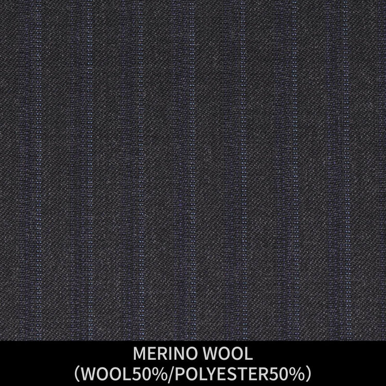 ジョンピアース 【パターンオーダー】【JOHN PEARSE WHITE 4釦1掛ダブル】【秋冬】スーツ/MERINO WOOL/グレー×ストライプ(WOOL50%/POLYESTER50%) グレー系(灰)