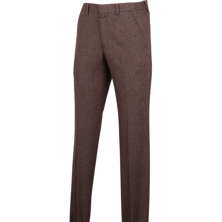 スタンリーブラッカ 【stanley blacker】【秋冬】0タックスラックス/ブラウン×ツイード/シャーリング仕様/ストレッチ ブラウン系(茶)