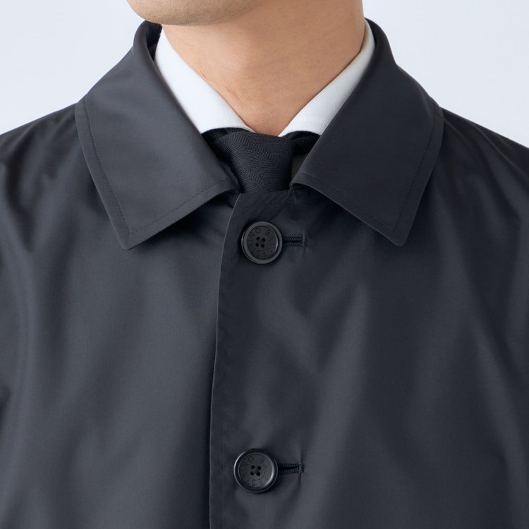 ソノタ（KONAKA用） 【BALLESTRINO】【春】スプリングコート/ブラック/アクアベルUT「防花粉」「透湿」「防風」「撥水」 紺中間